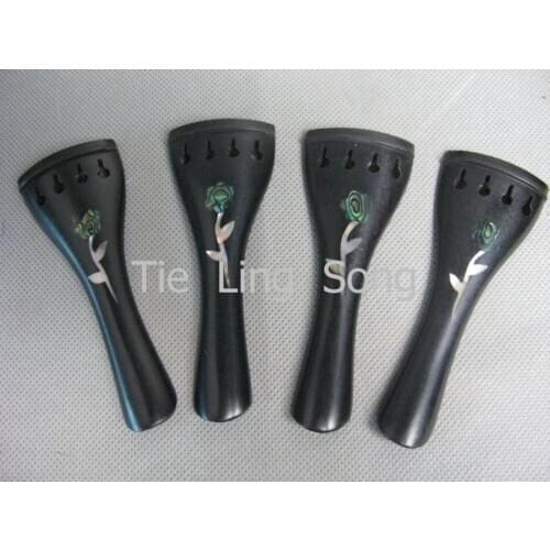 4pcs black ebony 4/4 violin tailpiece,violin parts