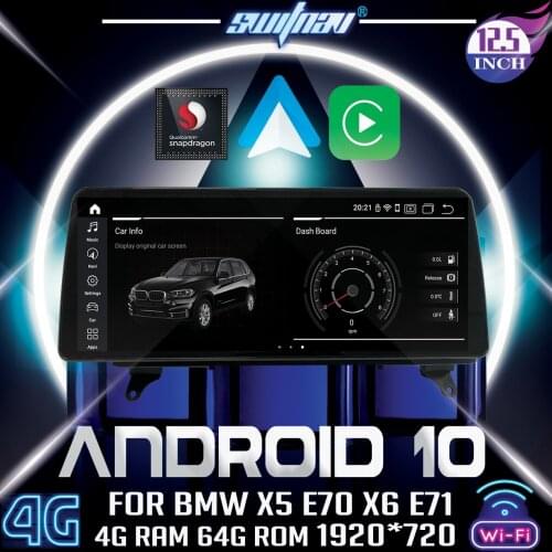 Android 10 Qualcomm CAR DVD for BMW X5 E70 X6 E71 (2007-2014) Original CCC/CIC system car audio stereo Multimedia monitor in one