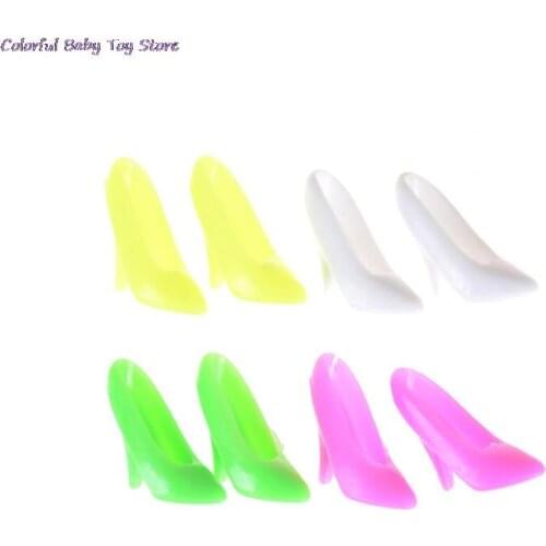 Fashion Doll Shoes High Heel Sandals For Dolls Accessories Toys Color Random Wholesale 10 Pairs