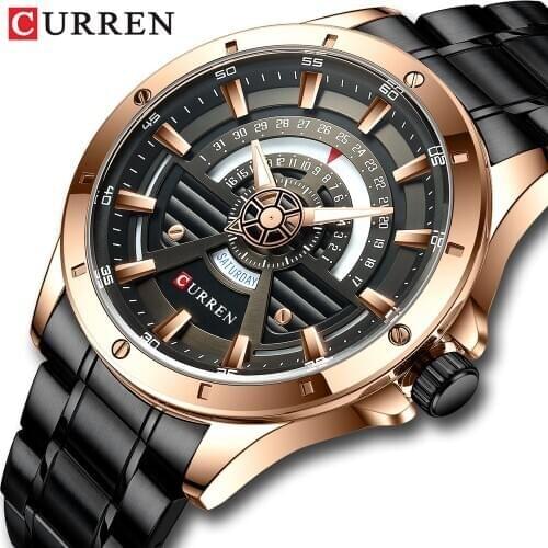 Watch CURREN Luxury Quartz Watches for Men Casual Stainless Steel Auto Date Wristwatch relogio masculino