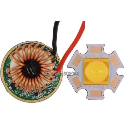 Cree XLamp CXA MTG-2 MTG2 18W 18V 1A Warm White 3000K High Power LED Emitter Diode + DC12-15V 26mm 1 Mode 5 Mode MT-G2 Driver