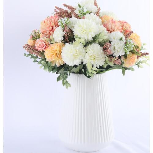 Hydrangea silk flower Ball White Dandelion artificial flowers birthday home wedding decoration accessories fake flowers bouquet