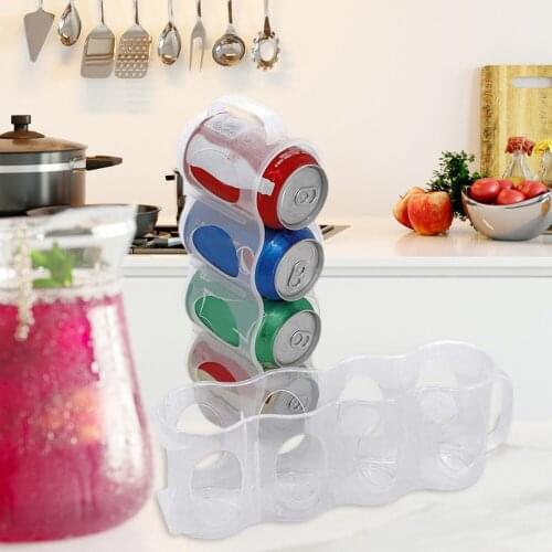 4 Holes Beer Soda Drink Can Fridge Drink Bottle Holder Refrigeration Kitchen Storage Box Organizer 27.5cm x 7cm x 10cm