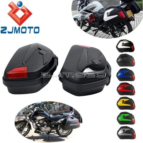 Left/Right Side Boxes Motorcycle Pannier Tool Box 20L Rear Rear Luggage Saddlebags For Kawasaki Honda Suzuki Yamaha BMW Honda