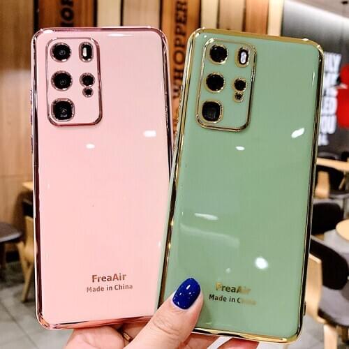 Elegant Plating Soft Silicone Case For HUAWEI P30 Lite P40 Pro P20 honor 9X Mate 20 30Pro Nova 5T Y9 Prime 2019 Shockproof Cover