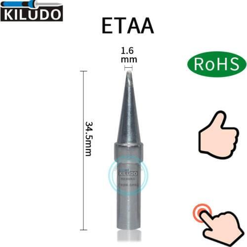 KILUDO 5pcs Solder Iron Tip WESD51 PES51 soldering Tip for Weller WES51 ETAA 1.6MM