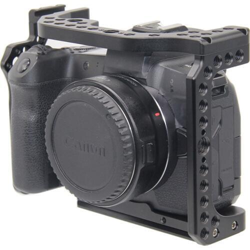 Pro Camera Cage for Canon EOS R with Coldshoe 3/8 1/4 Thread Holes Arca Swiss Quick Release Plate Camera Protective Cage