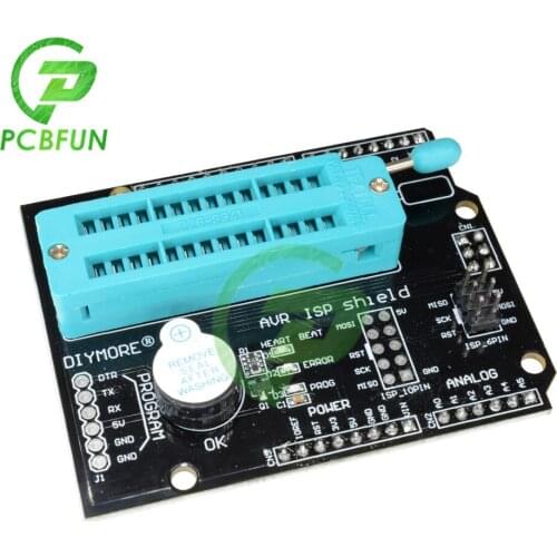 AVR ISP Programmable Expansion Shield Board Module for Arduino UNO R3 Mega2560 Pro Mini Atmega328P Bootloader Module with Buzzer