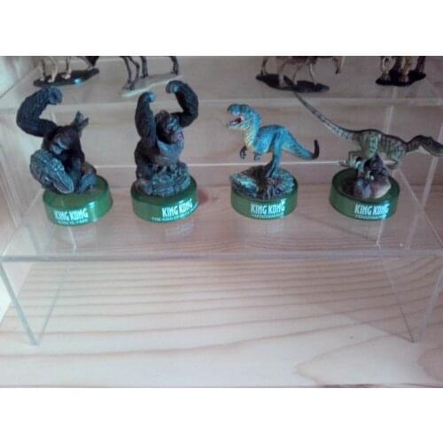 Pvc figure toy model KinggkKong transparent green bottle caps 8pcs/set