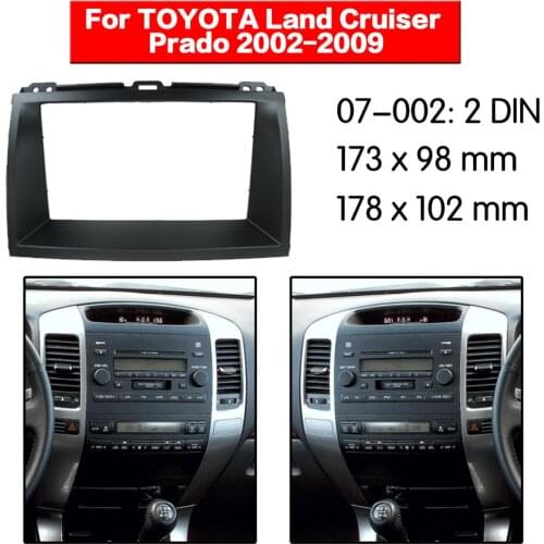 Car radio Frame Panel Auto Radio Stereo Fascia For TOYOTA LandCruiser Prado Dash Plate Facia Panel Mount Trim Kits Frame Adapter
