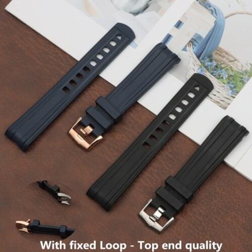Highest end quality soft Rubber Silicone Watch band Watchband for Omega strap Seamaster 300 speedmaster Ocean Bracelet tools