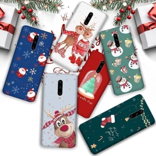 Cute Cartoon Christmas Santa silicone case for xiaomi redmi 9 lite se mi9 mi8 8 a2 lite 9t pro a3 a1 note 10 mix 2s 3 cover