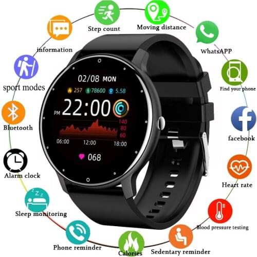 Imosi New Smart Watch Men Full Touch Screen Sport Fitness Watch IP67 Waterproof Bluetooth For Android ios smartwatch Women+box