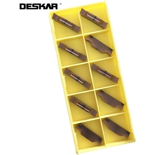 10Pcs DESKAR MGGN150 MGGN200 MGGN250 MGGN300 MGGN400 MGGN500 R L LF6018 CNC Carbide Grooving insert For Stainless steel