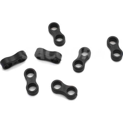 10pcs/pack Black Plastic Cord Lock 2 Holes Rope Connector Piece Stopper Toggle Slider Clip