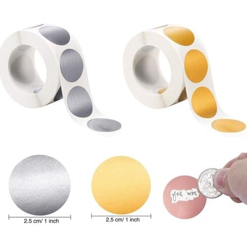 300pcs Round DIY Scratch Rose Gold/silver/gold Color Sticker Wedding Ticket Party Birthday Gift Sticker Label Office Scrapbook