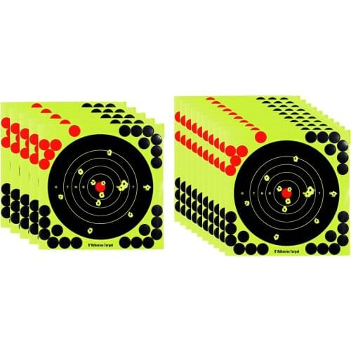5/10 Pcs 8-inch Splatter Target Adhesive Shooting Target Stickers Reactive Shooting Paper