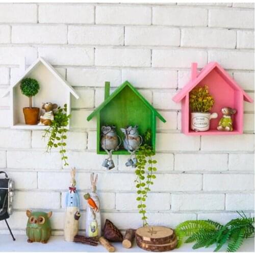 50% off,High-24cm,Nordic retro multicolor wall hanging small house,creative wall decoration childrens room cafe shop wall decor