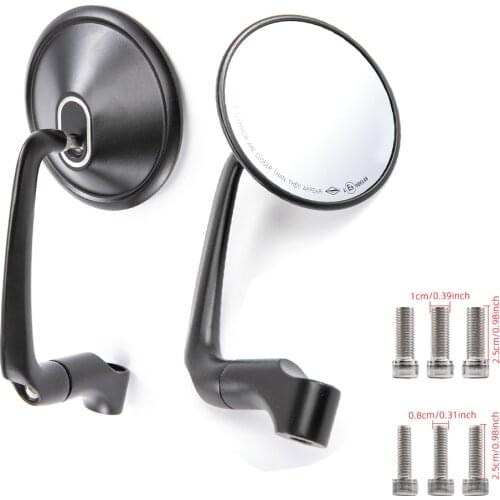 8/10mm CNC Aluminum Motorcycle Accessories Universal Rearview Side Mirror Motorbike Modified Plated Glasses Cafe Racer Scooter