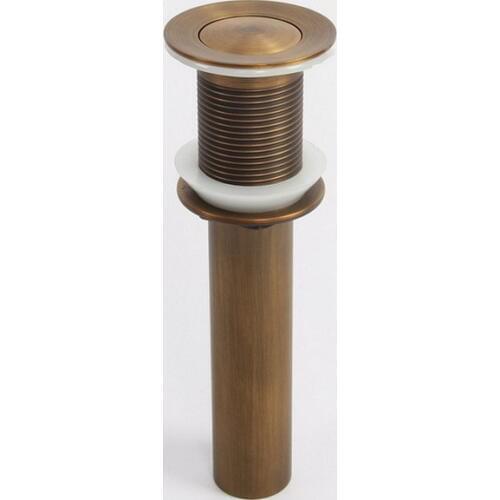 Antique Brass Vintage Retro Small Round Cap Pop Up Bathroom Sink Basin Waste / Drain Without Overflow Bathroom Accessory msd001