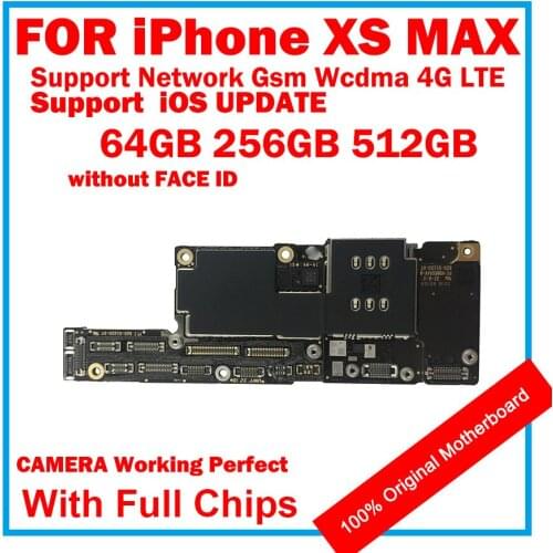 100% Original Unlock Free iCloud for iPhone XS MAX Motherboard With/No face ID Logic board Good Plate Support IOS update