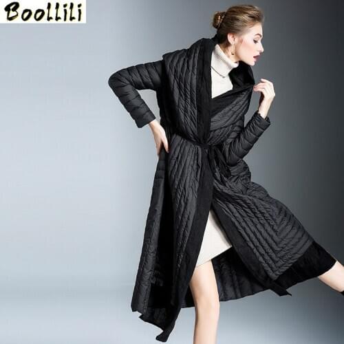 Boollili 2020 Winter Down Jacket Woman Hooded Ultra Light Down Coat Long Womens Down Jackets Brands Doudoune Femme Hiver