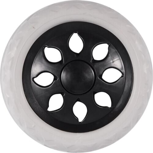 Black White Plastic Core Foam Shopping Trolley Cartwheel Casters