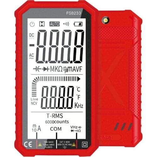 Digital Multimeter Auto-Ranging NCV Measures AC/DC Current Voltage Resistance