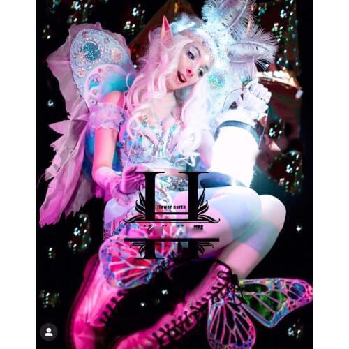 Halloween bar nightclub stage show Custom elf cosplay costumes ma caron color sweetheart girl photo studio costumes
