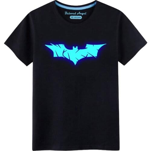 Cotton Boys Girls T-Shirts Children Kids Cartoon Print Luminous T Shirts Baby Girls Tops Clothing Tees 3-15 Years