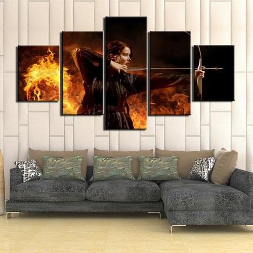 Wall Art Canvas Painting 5 Pcs Prints and Posters Home Decor Artwork The Hunger Games Wall Pictures for Living Room