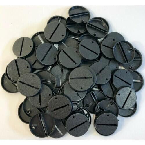 Lot Of 60PCS 32mm Round Slot Bases For Miniature Wargames Table Games