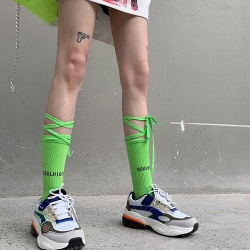 Autumn and Winter New Lolita Cross Strap Socks 2021 spring autumn Casual Fashion Womens Calf Socks Calcetines Sport Sock Women