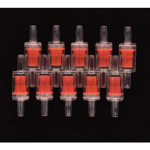 New Plastic One Way Non-Return Check Valve Aquarium Co2 System Aquarium Air Pump Red Water Tools