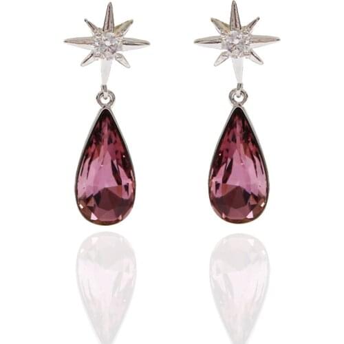 LANFLORA new Beauty tears fashion women Crystal earrings Classic women earrings foreign trade bulk wholesale earrings