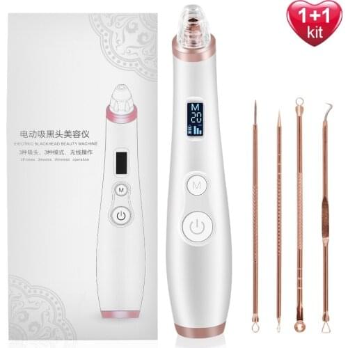 New Electric Blackhead Acne Facial Nose Cleaner Vacuum Suction Acne Nose Blackhead Acne Acne Needle Set Beauty Skin Care Tools