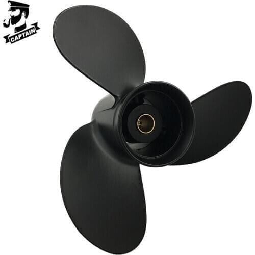 Captain Propeller 8.9x9.5 Black Max Fit Mercury Mariner Outboard Engines 4-Stroke 8HP 9.9HP 12 Tooth Spline 48-897620A10