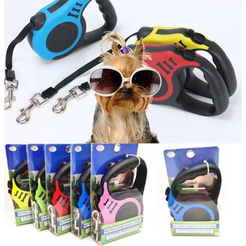 3m Durable Dog Leash Automatic Retractable Nylon Cat Lead Extending Puppy Walking Running Lead Roulette For Dogs