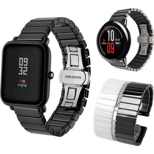 Ceramic Watch band For Huami Amazfit Bip Strap For Amazfit Pace Stratos Bracelet GTR GTS For Huawei Watch Gt Honor Magic Strap