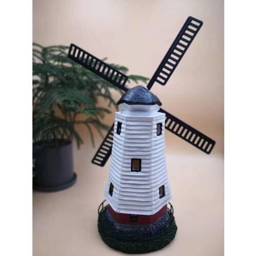 Solar Windmill LED Light Indoor Outdoor Feature Lamp Home Garden Patio Decor Ornament