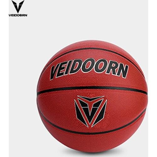 Veidoorn retail NEW Brand High quality Basketball Ball PU Materia Official Size7/6/5 Basketball Free With Net Bag