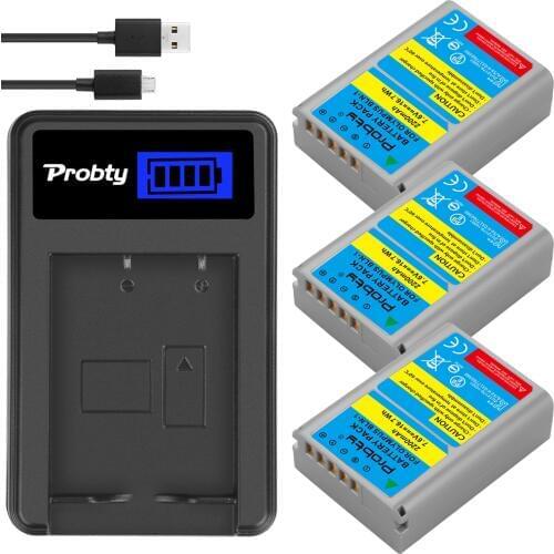 High quality 2200mAh BLN-1 BLN 1 PSBLN1 PS-BLN1 PS BLN-1 spare battery + LCD USB single channel charger for Olympus E-M5 OM-D E