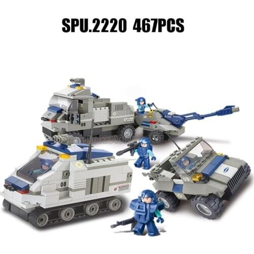 Sluban 0208 467pcs Military Special Force Armoured Artillery Regiment Building Block Toy
