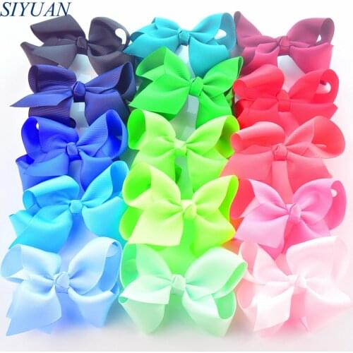 120pcs/lot Popular 4.5 Inch Grosgrain Ribbon Bow Bowknot Newborn Child Headband Headwear Accessories On Sale H0264