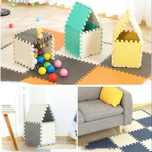 18Pcs Home Gym Mat EVA Leaf Grain Floor Mat Splicing Floors Pads Patchwork Rug Yoga Room Thicken Floor Cushion Fitness Equipment