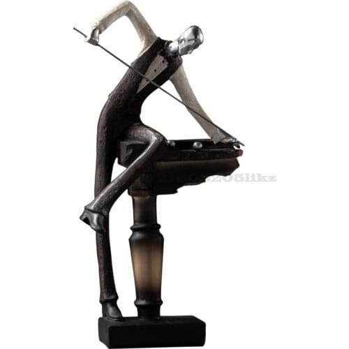Home Decoration Accessories Modern Snooker Billiards Sports Figures Ornaments Nordic Style Bar Office Decoration Resin Statue