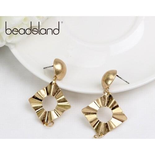 Beadsland Drop Earrings Placer Metal Square Deign Fashion Office Career Women Girls Dancing Party Christmas Gift 39854