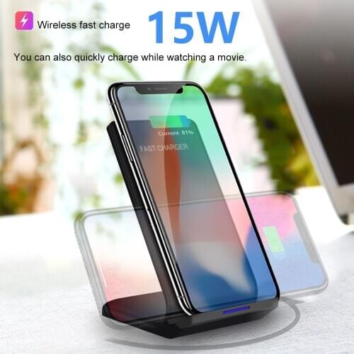15W Qi Wireless Charger for iPhone 12 12Pro 11 X XR XS MAX Wireless Charger Stand for Samung Galaxy Note Series Mobile Phone