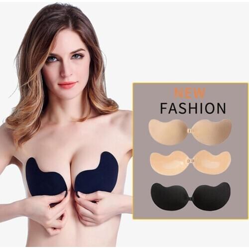 Fashion Invisible Bra Women Triangle Cup No Trace Chest For Wedding Invisible Stickers Straps No Bra Accessories Bra Silico J7O2