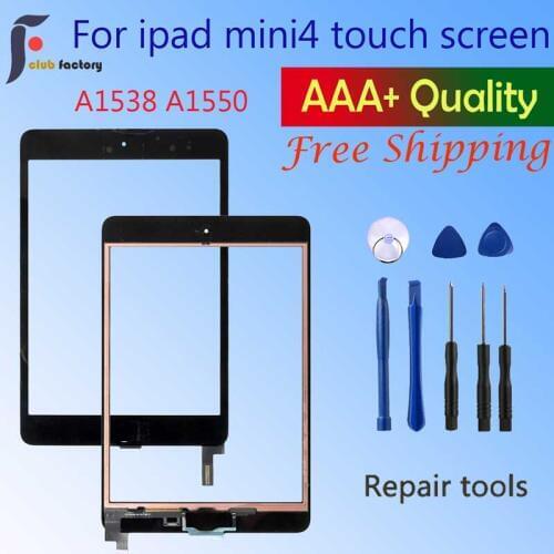 7.9" Digitzer For apple iPad mini 4 Touch mini4 A1538 A1550 Touch Screen Digitizer Sensor Glass Panel Free Frame Bezel